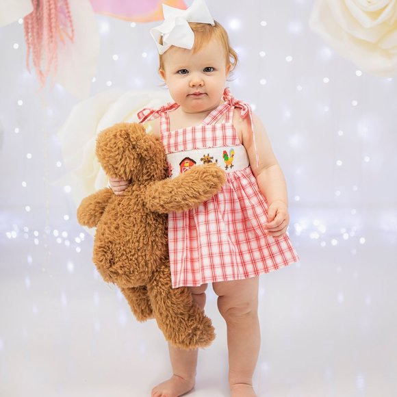 Farmed Themed Smocked Bloomer Set